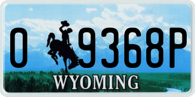 WY license plate 09368P