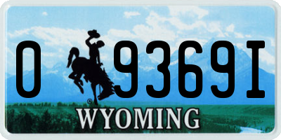 WY license plate 09369I