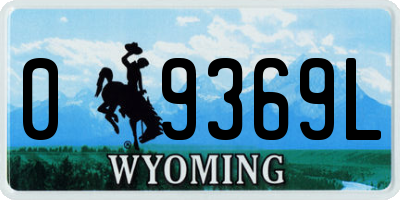 WY license plate 09369L