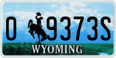 WY license plate 09373S