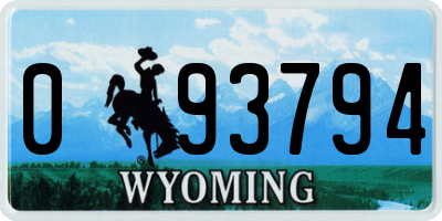 WY license plate 093794