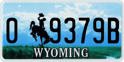 WY license plate 09379B