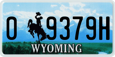 WY license plate 09379H