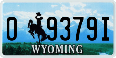 WY license plate 09379I