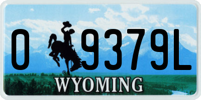 WY license plate 09379L