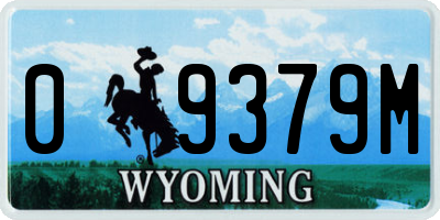 WY license plate 09379M