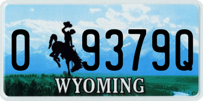 WY license plate 09379Q