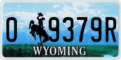 WY license plate 09379R