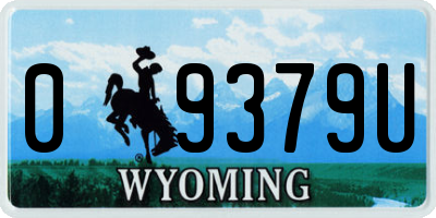 WY license plate 09379U