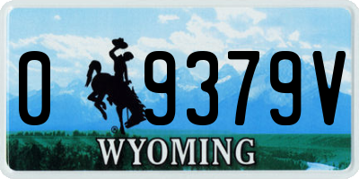 WY license plate 09379V