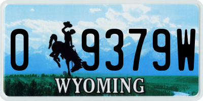 WY license plate 09379W