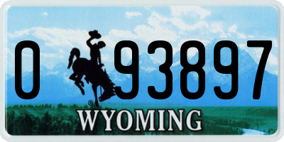 WY license plate 093897