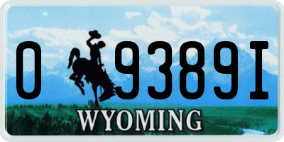 WY license plate 09389I