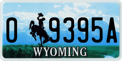 WY license plate 09395A