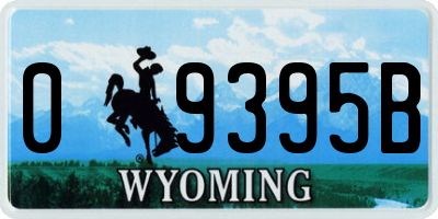 WY license plate 09395B