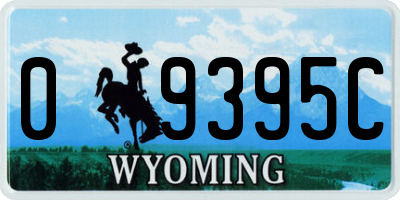 WY license plate 09395C