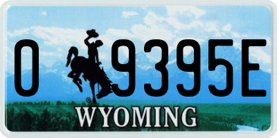 WY license plate 09395E