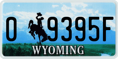 WY license plate 09395F