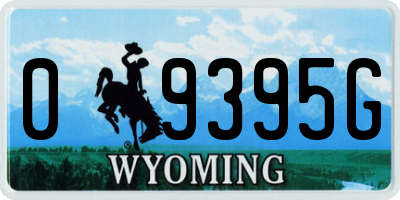 WY license plate 09395G