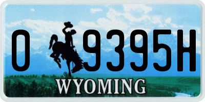 WY license plate 09395H