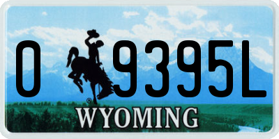 WY license plate 09395L