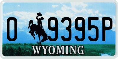 WY license plate 09395P