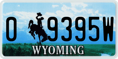 WY license plate 09395W