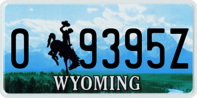 WY license plate 09395Z