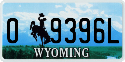 WY license plate 09396L