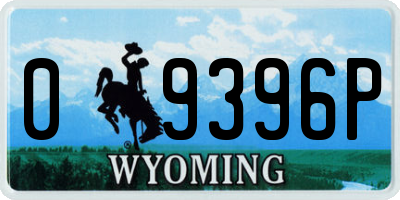 WY license plate 09396P