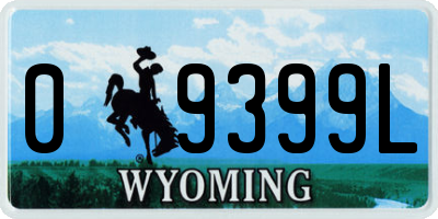 WY license plate 09399L