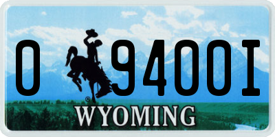 WY license plate 09400I