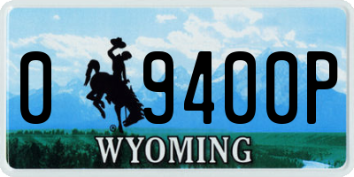 WY license plate 09400P