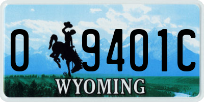 WY license plate 09401C
