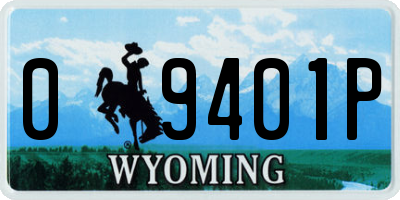 WY license plate 09401P