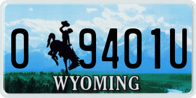 WY license plate 09401U