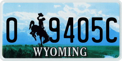WY license plate 09405C