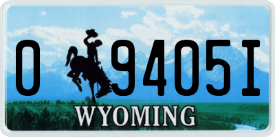WY license plate 09405I