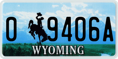 WY license plate 09406A
