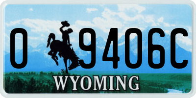 WY license plate 09406C