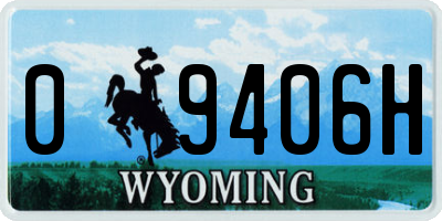 WY license plate 09406H