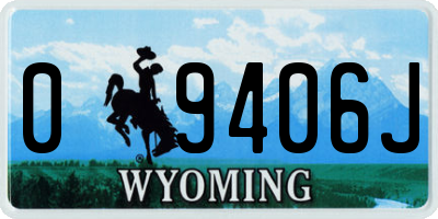 WY license plate 09406J