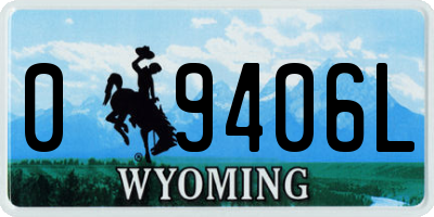 WY license plate 09406L