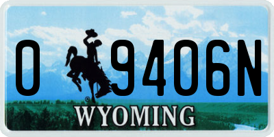 WY license plate 09406N