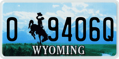 WY license plate 09406Q