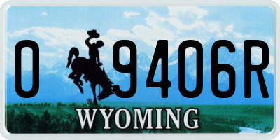 WY license plate 09406R