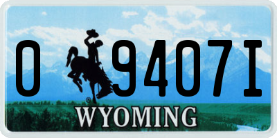 WY license plate 09407I