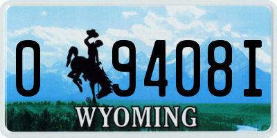 WY license plate 09408I
