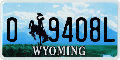 WY license plate 09408L