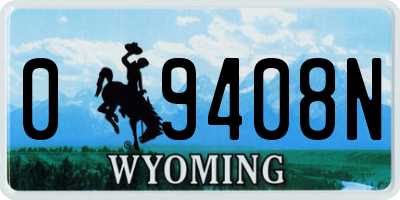 WY license plate 09408N
